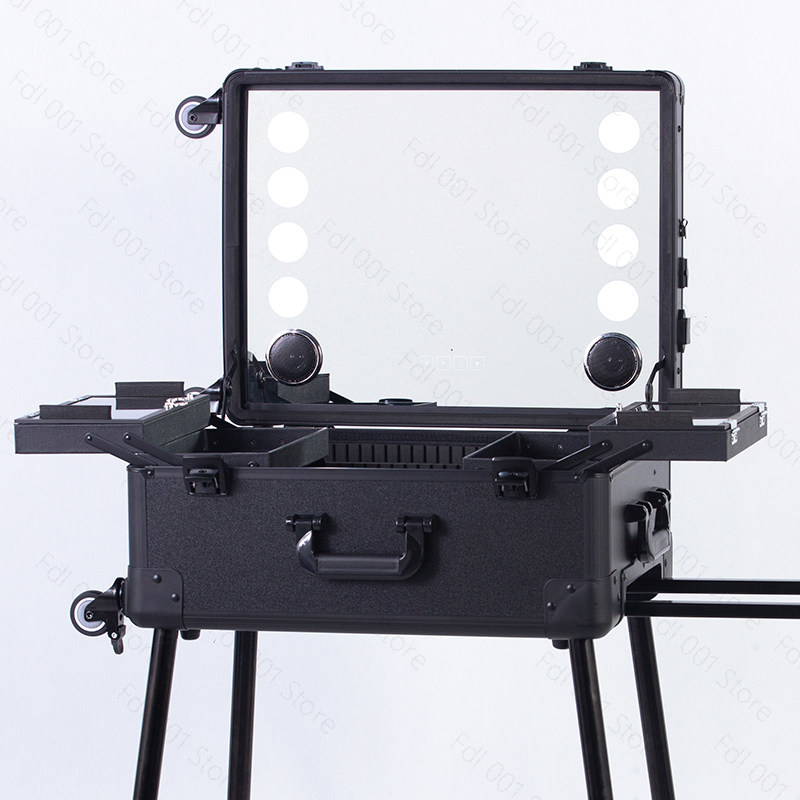 Beauty Makeup Trolley - Professional Lamp Trolley Cosmetic Case，for Makeup