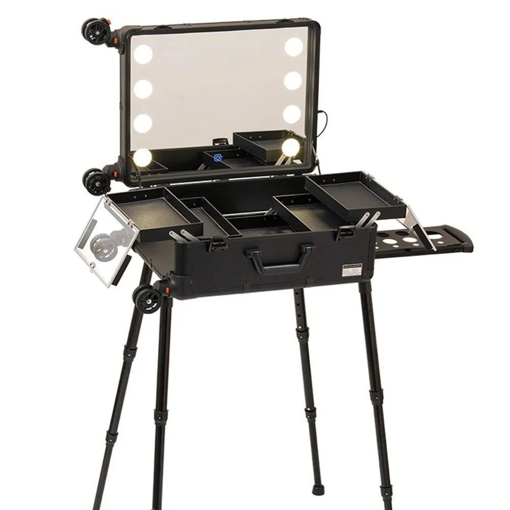 Beauty Makeup Trolley - Aluminum Frame Professional Rolling Studio Makeup