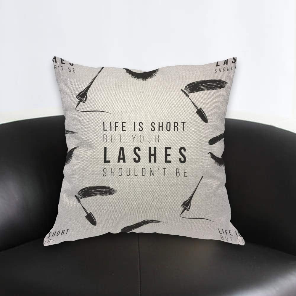 Funny Eyelash Quote Pillow Cov - огляд і ціна Beauty Makeup Quotes Short