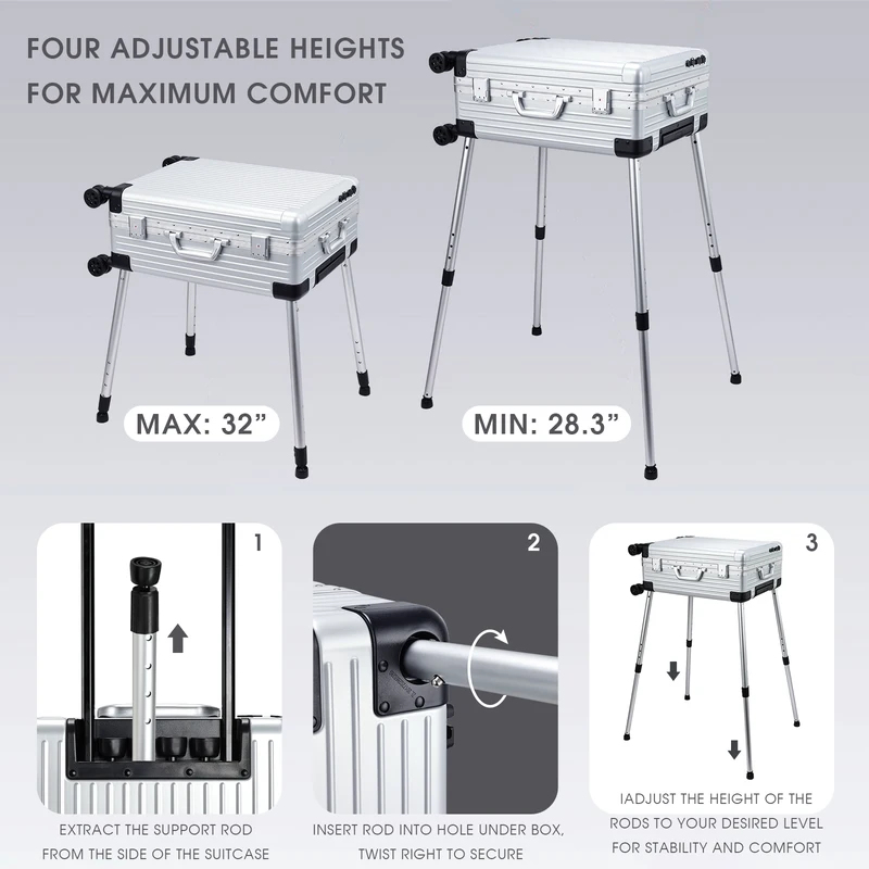 24'' Rolling Makeup Case With  - огляд і ціна Beauty Makeup Trolley
