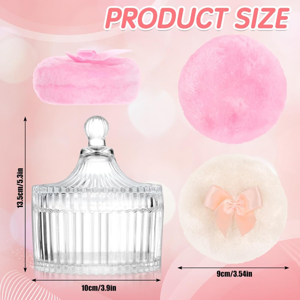 Powder Puff with Glass Storage - огляд і ціна Beauty Makeup Tool Collection