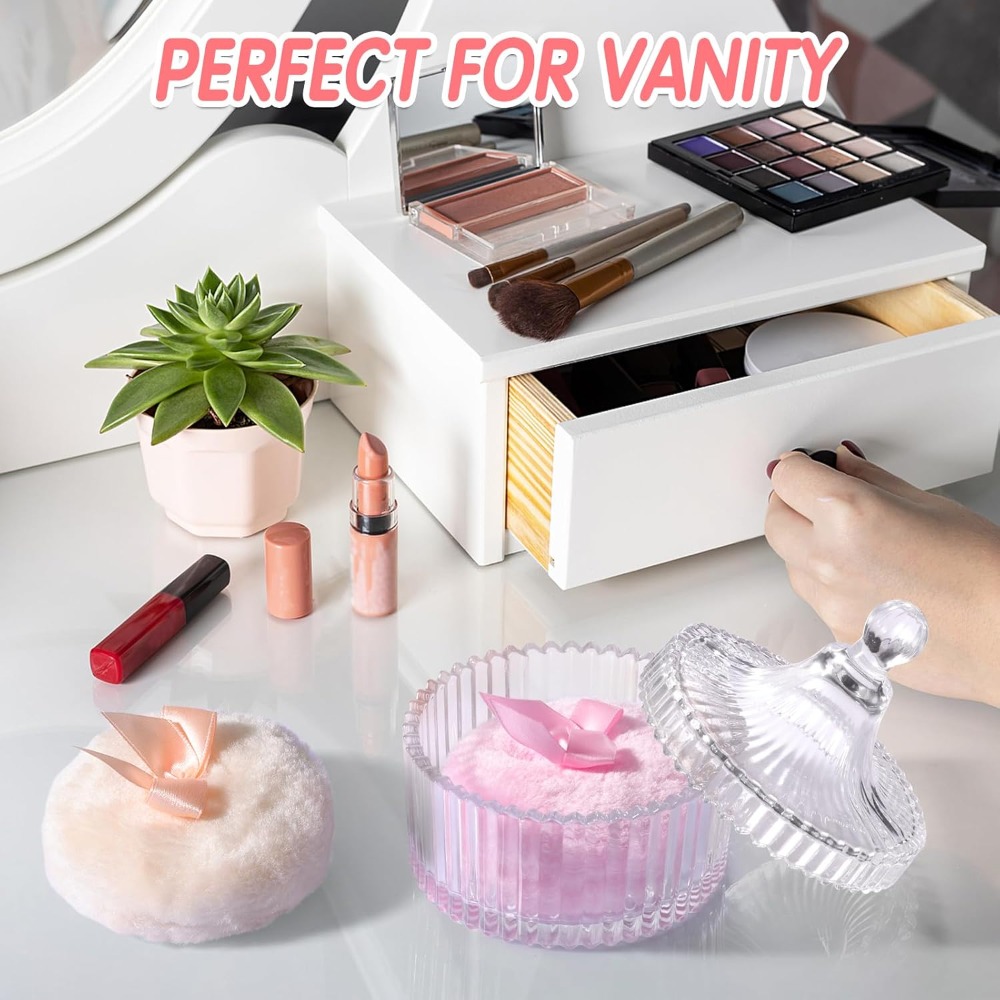 Powder Puff with Glass Storage - огляд і ціна Beauty Makeup Tool Collection