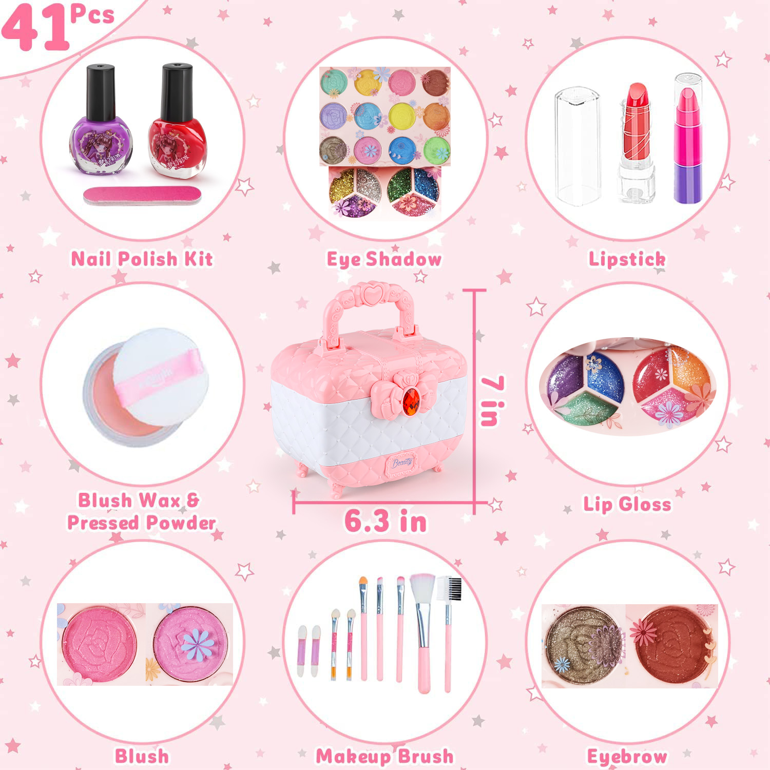Kids Makeup Toy Kit for Girls, - огляд і ціна Beauty Makeup Usa