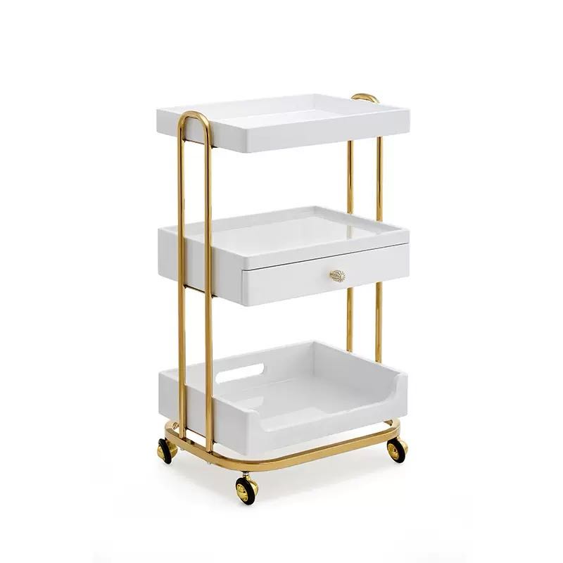 Modern Gold White Salon Trolle - огляд і ціна Beauty Makeup Trolley